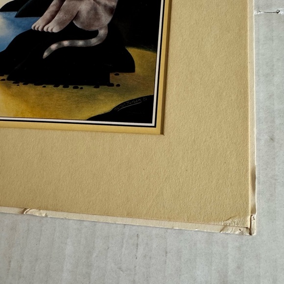 3 Vintage 1980 Martin Leman anthropomorphic cat unframed lithographs.8”x10” - Picture 14 of 16